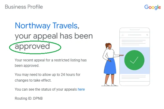 Northway Travels — Appeal approved