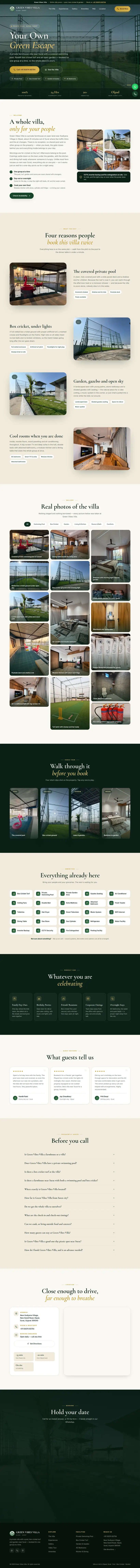 Green Vibes Villa website designed by Surat City Web